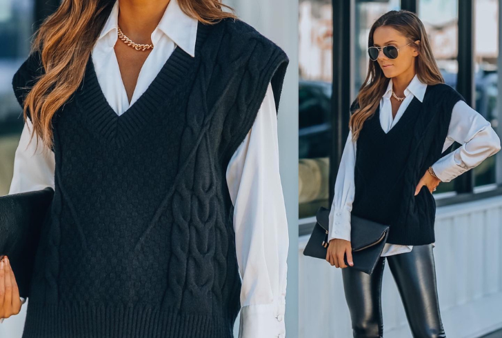 knitted sweater vest proves that you can enjoy luxury and style without breaking the bank