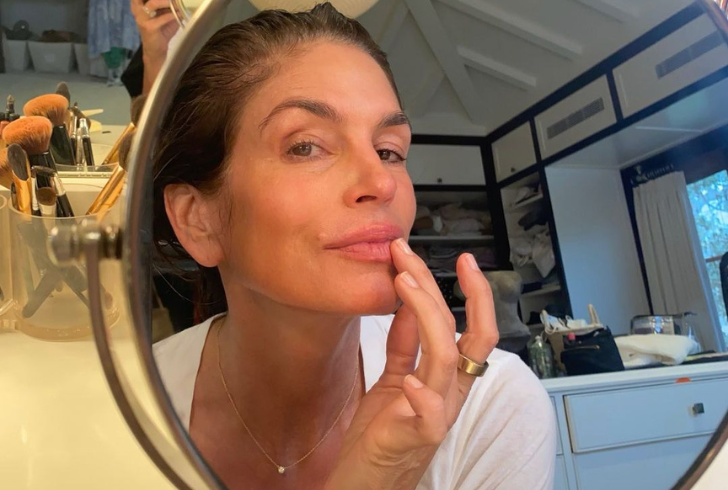 Cindy Crawford's skin care emphasizes enhancing her natural features.
